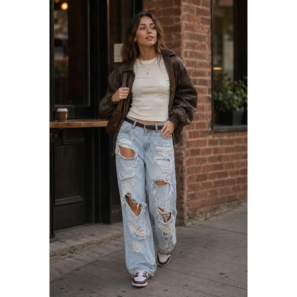 BDG Urban Outfitters Baggy Jeans 30x30 Distressed Wide Leg Y2K Skater